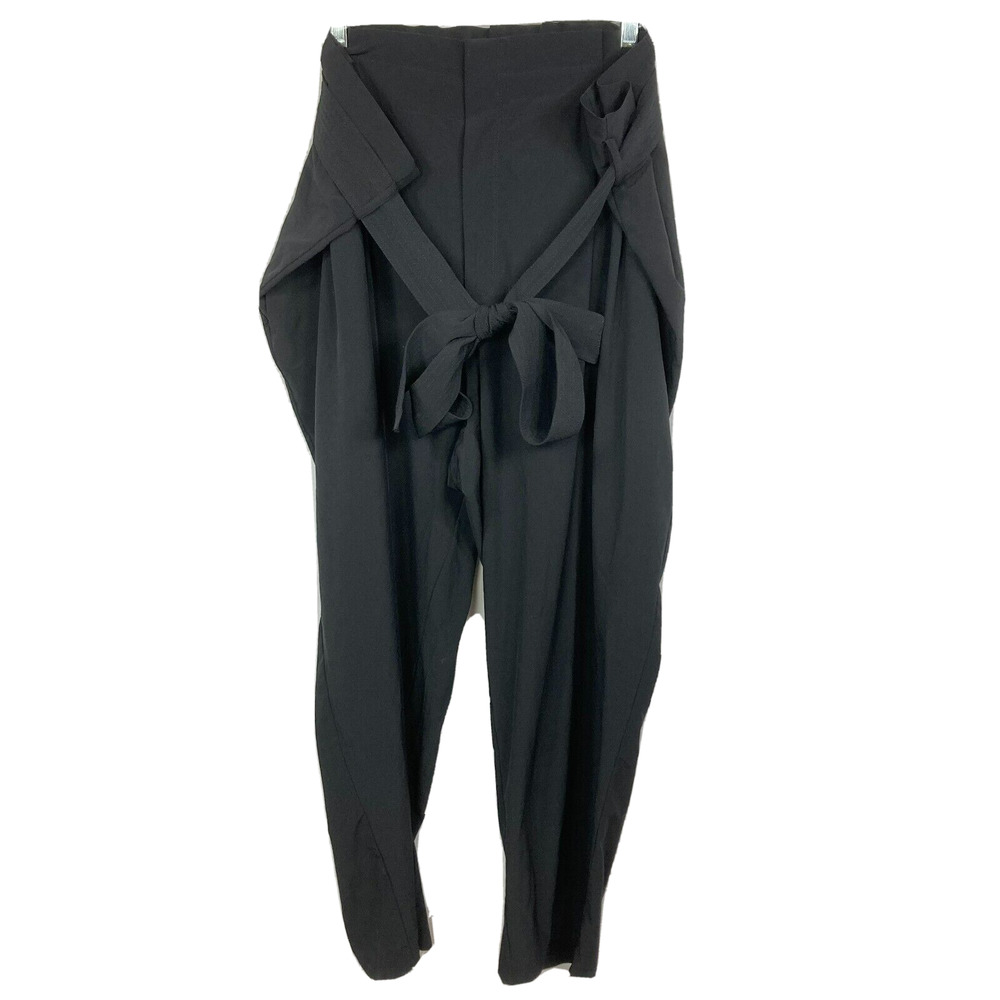 Athleta‎ Pants Womens Sz 26 Black Skyline Pants II  Stretch Paperbag Tie Tapered